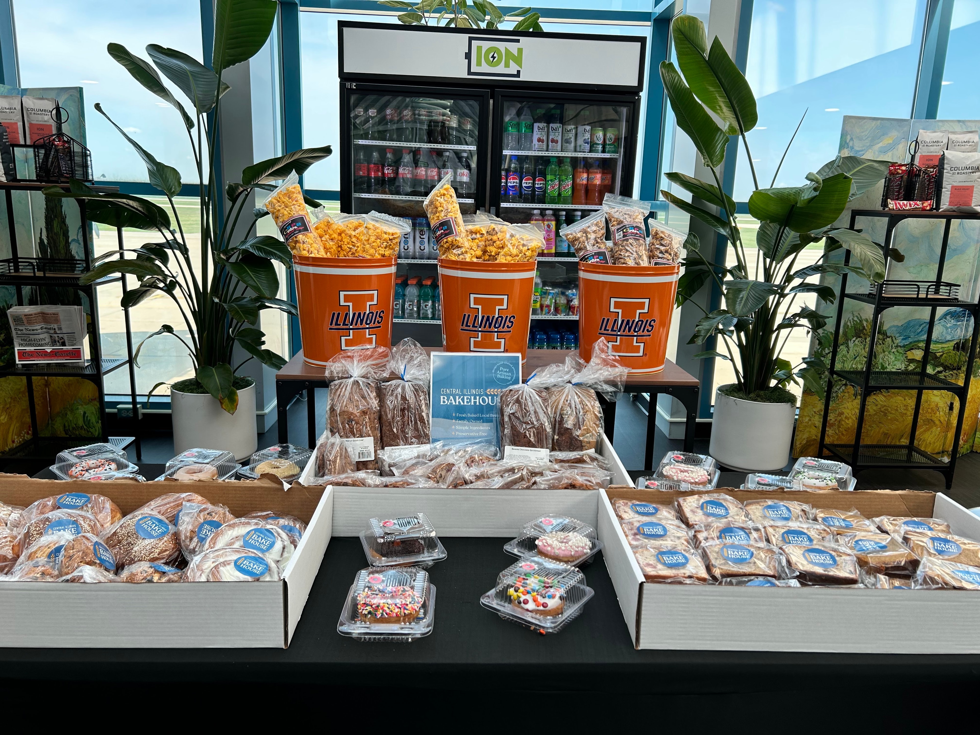 Local and regional food selection at Ion Grove concession kiosk